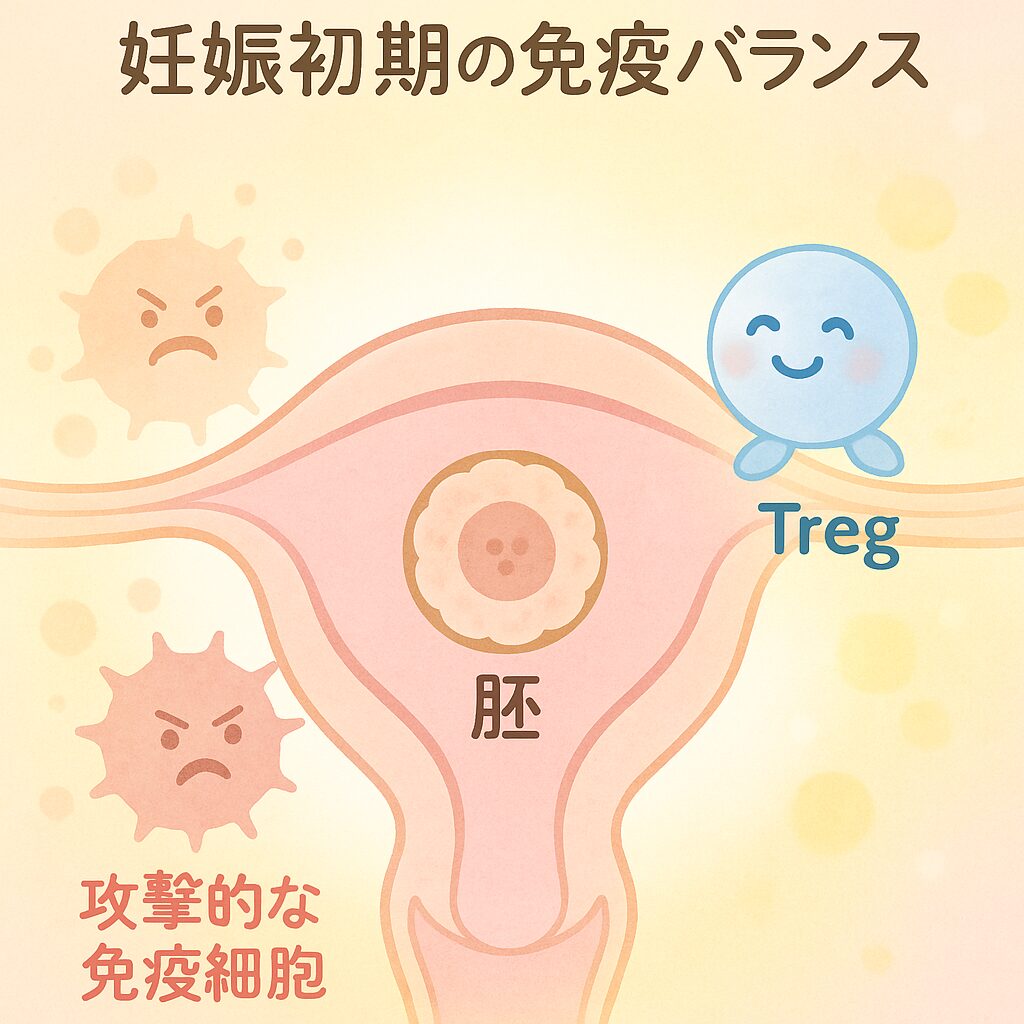 胎児を守る免疫寛容の図