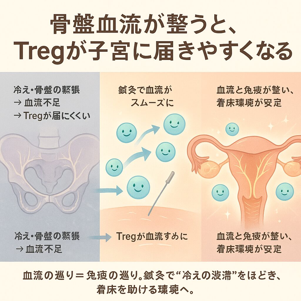 鍼灸でTreg活性化のイメージ