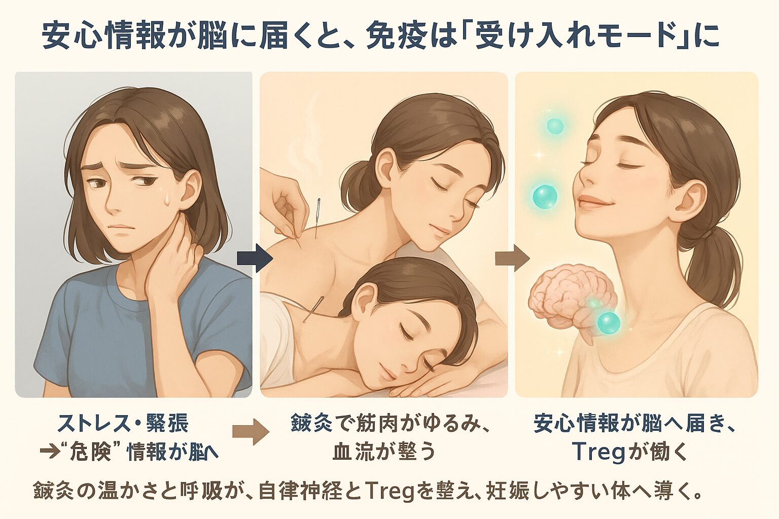 安心感の母子イラスト