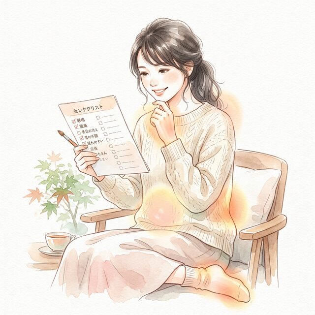 セルフチェック：自分の体の状態を確認するイメージ