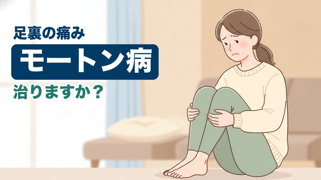 モートン病に悩む女性のイラスト｜おおた鍼灸院コラム