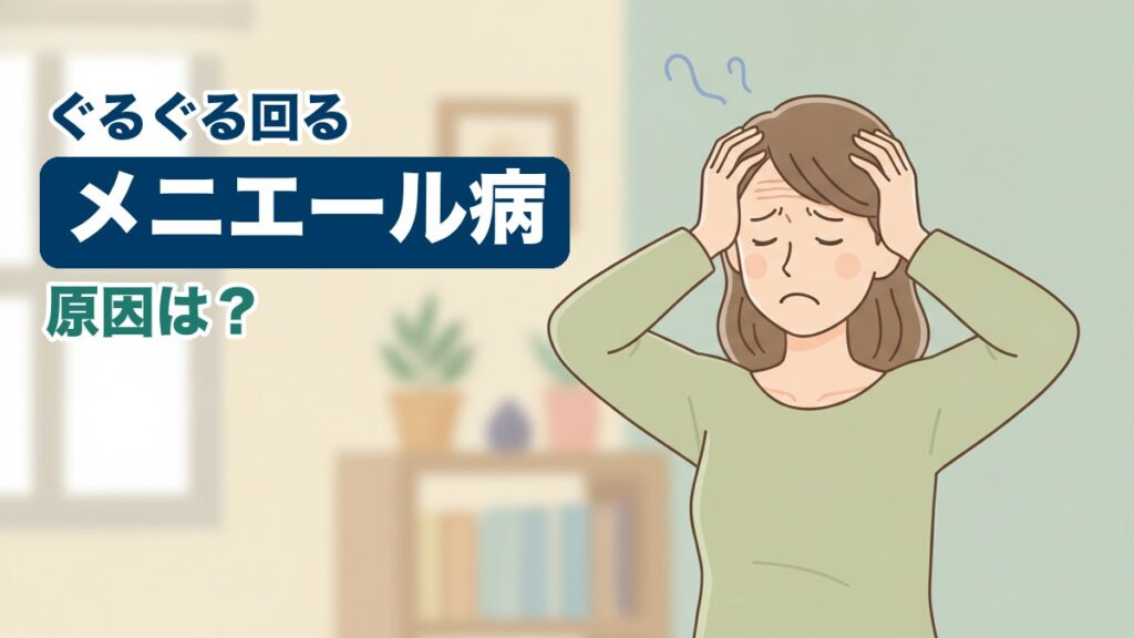 メニエール病に悩む女性のイラスト｜おおた鍼灸院コラム