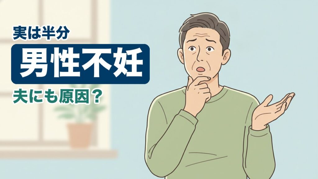 男性不妊に悩む男性のイラスト｜おおた鍼灸院コラム
