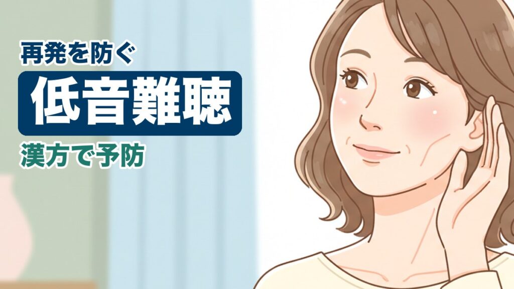 低音難聴に悩む女性のイラスト｜おおた鍼灸院コラム