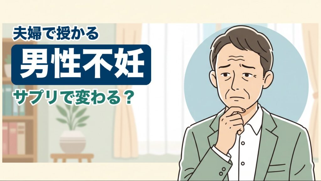 男性不妊に悩む男性のイラスト｜おおた鍼灸院コラム