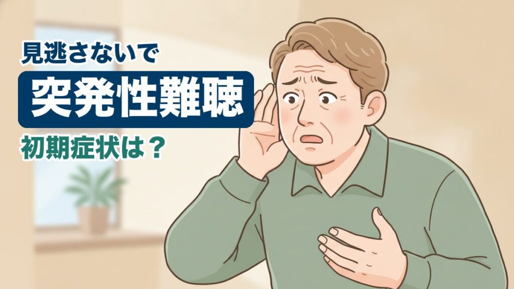 突発性難聴に悩む男性のイラスト|おおた鍼灸院コラム