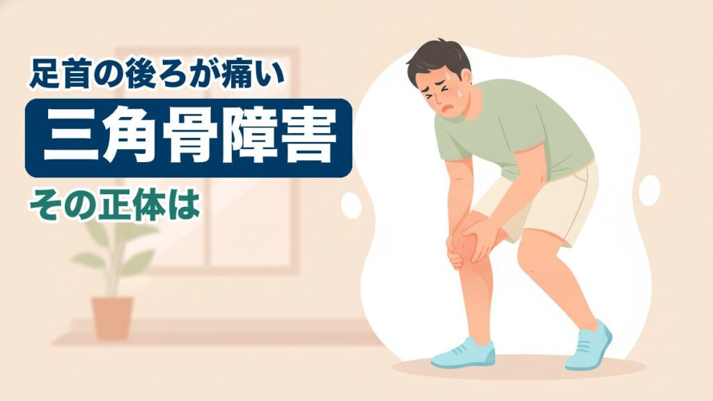 三角骨障害に悩む男性のイラスト｜おおた鍼灸院コラム